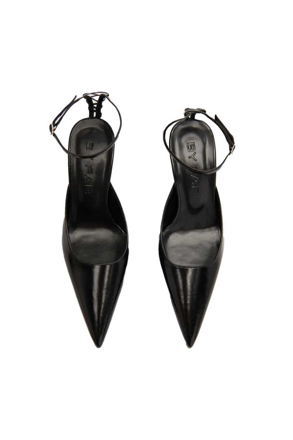 Pointed-Toe Ankle Strap Leather Pump Gallery