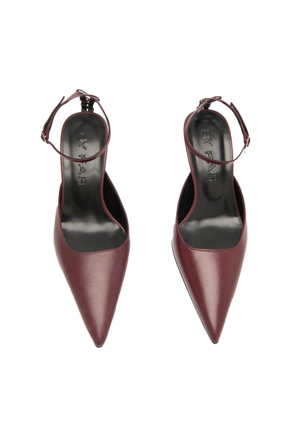 Pointed-Toe Ankle Strap Leather Pump Gallery