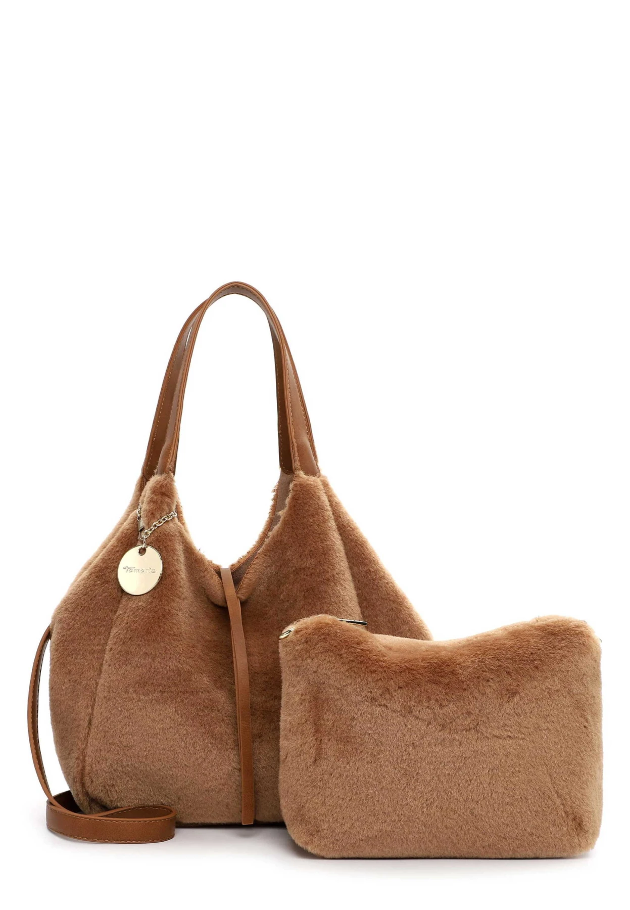 Brown Teddy/Bouclé Effect Tote Bag Gallery