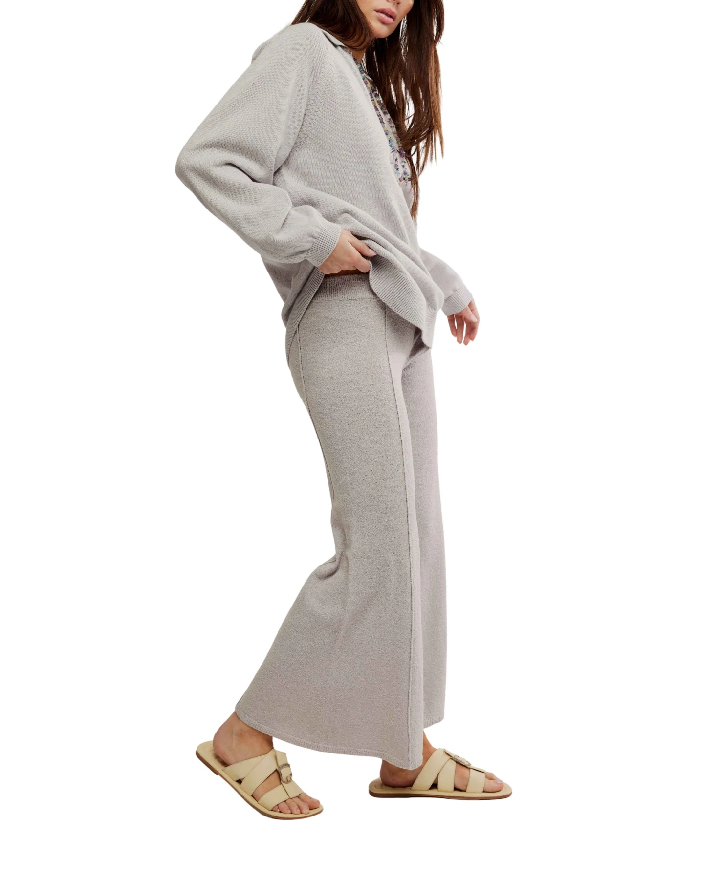 Drea Two-Piece Sweater & Wide Leg Pant Set Gallery
