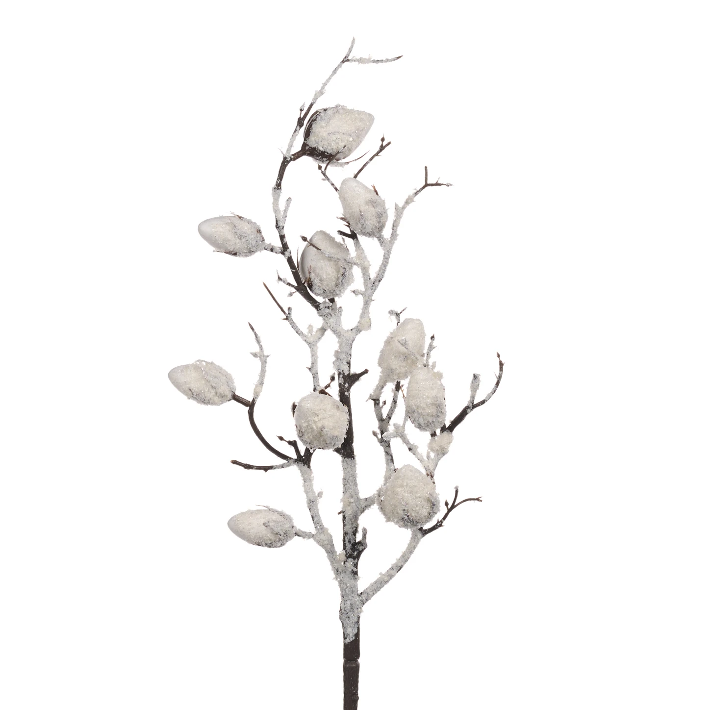 Snow Magnolia Flower/Twig Stem White/Brown 48cm Gallery