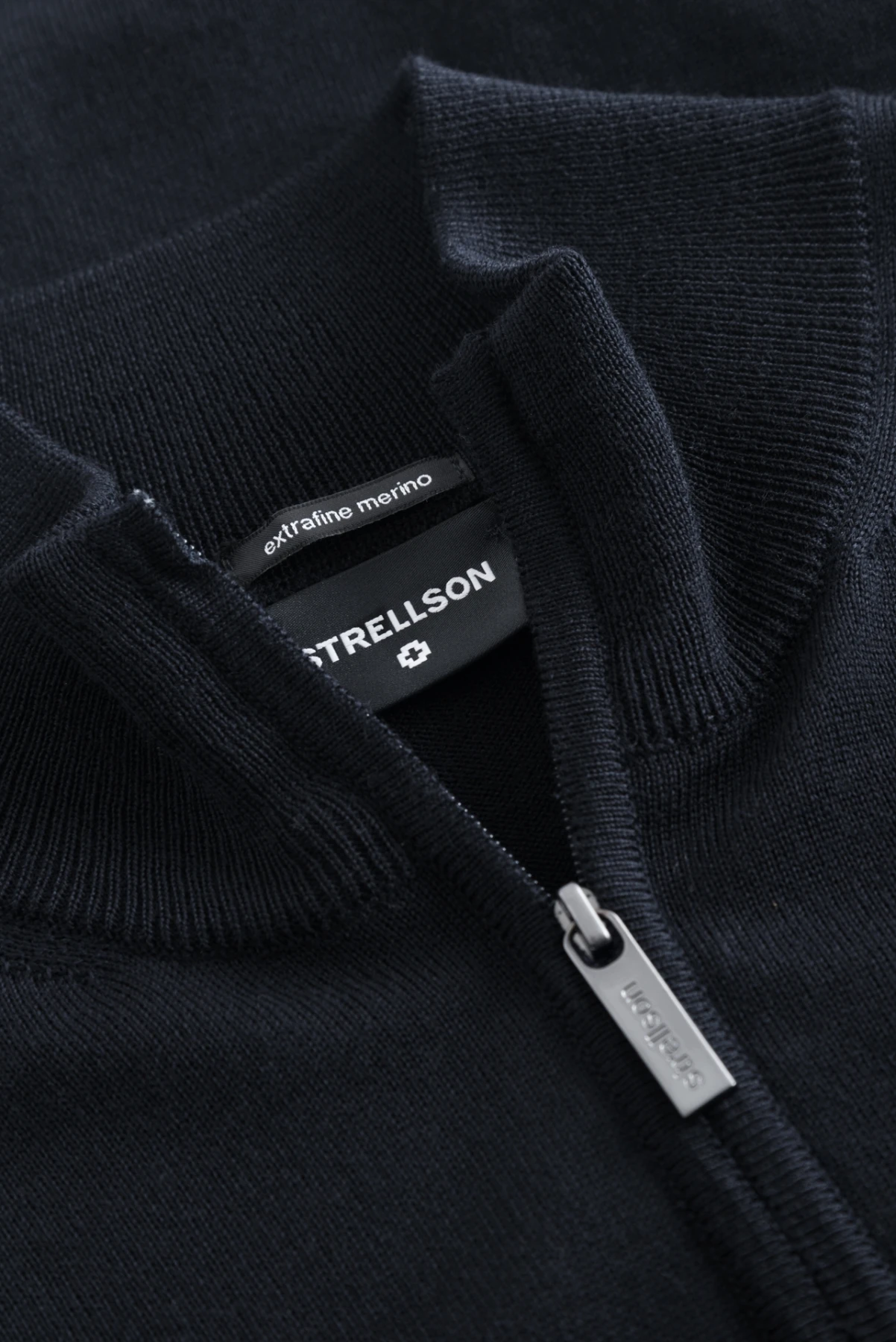 Knit Full-Zip Mock Neck Merino Cardigan Gallery