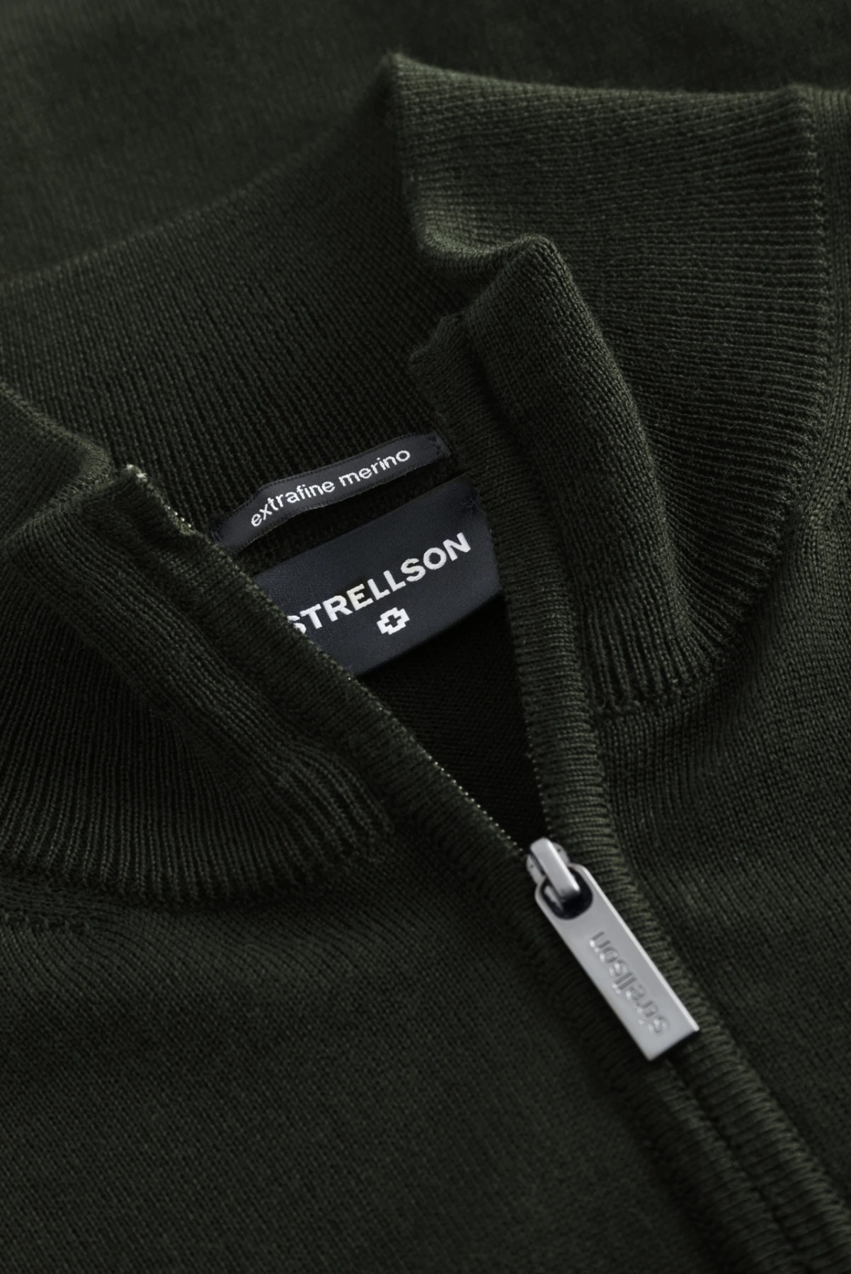 Knit Full-Zip Mock Neck Merino Cardigan Gallery