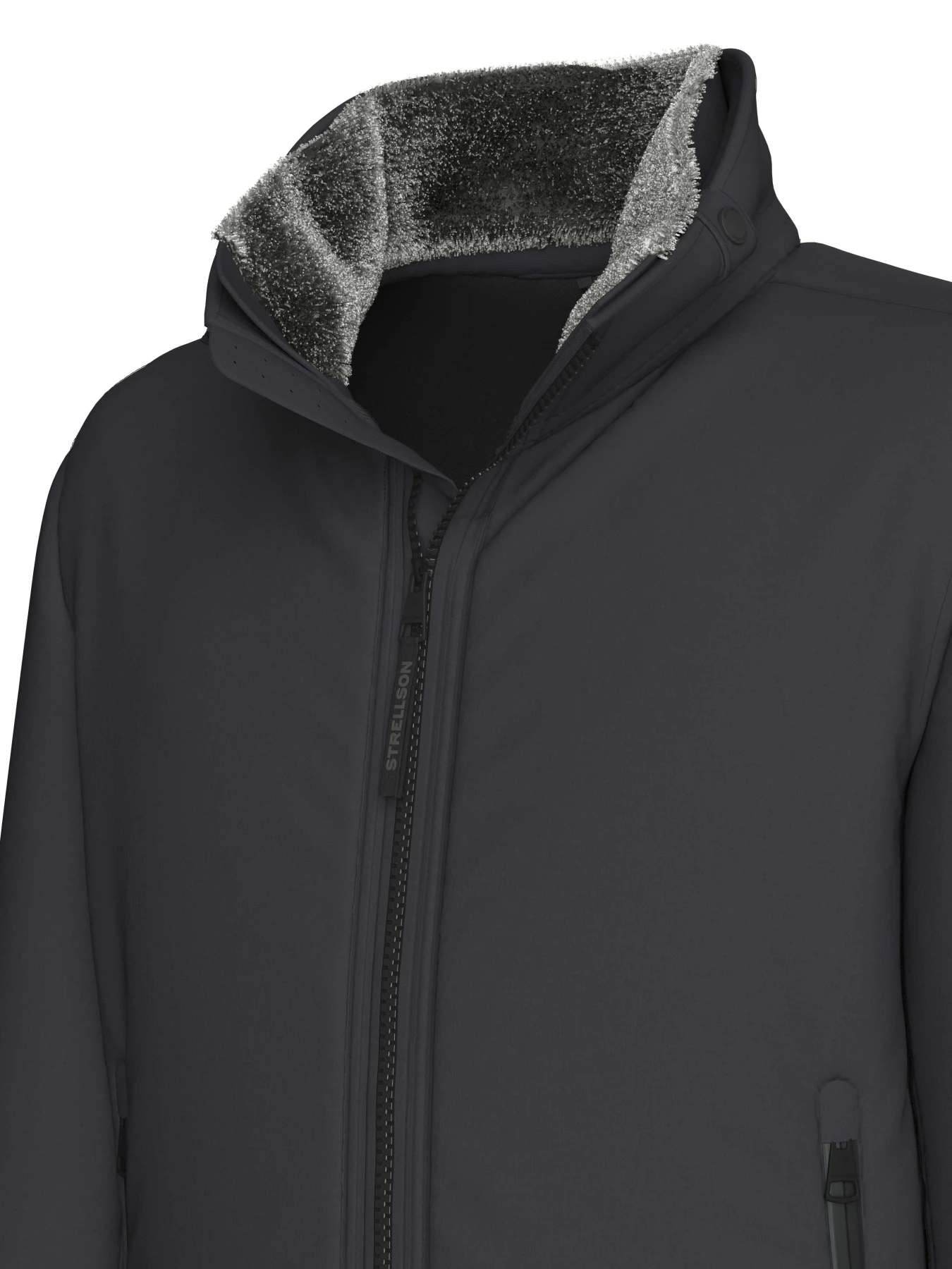 Lucca Water-Repellent Jacket with Detachable Faux Fur Collar Gallery