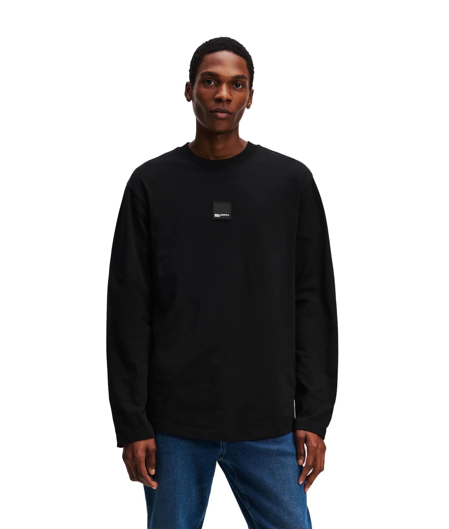 Ribbed Crew Neck Long Sleeves T-shirt Gallery