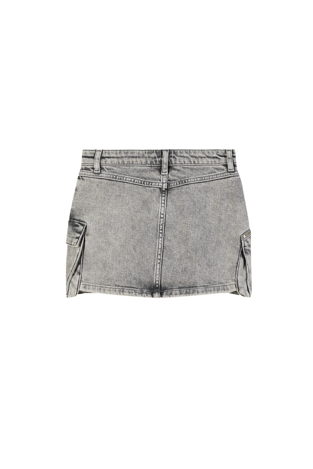 Denim Mini-Skirt with Cargo Pockets Gallery
