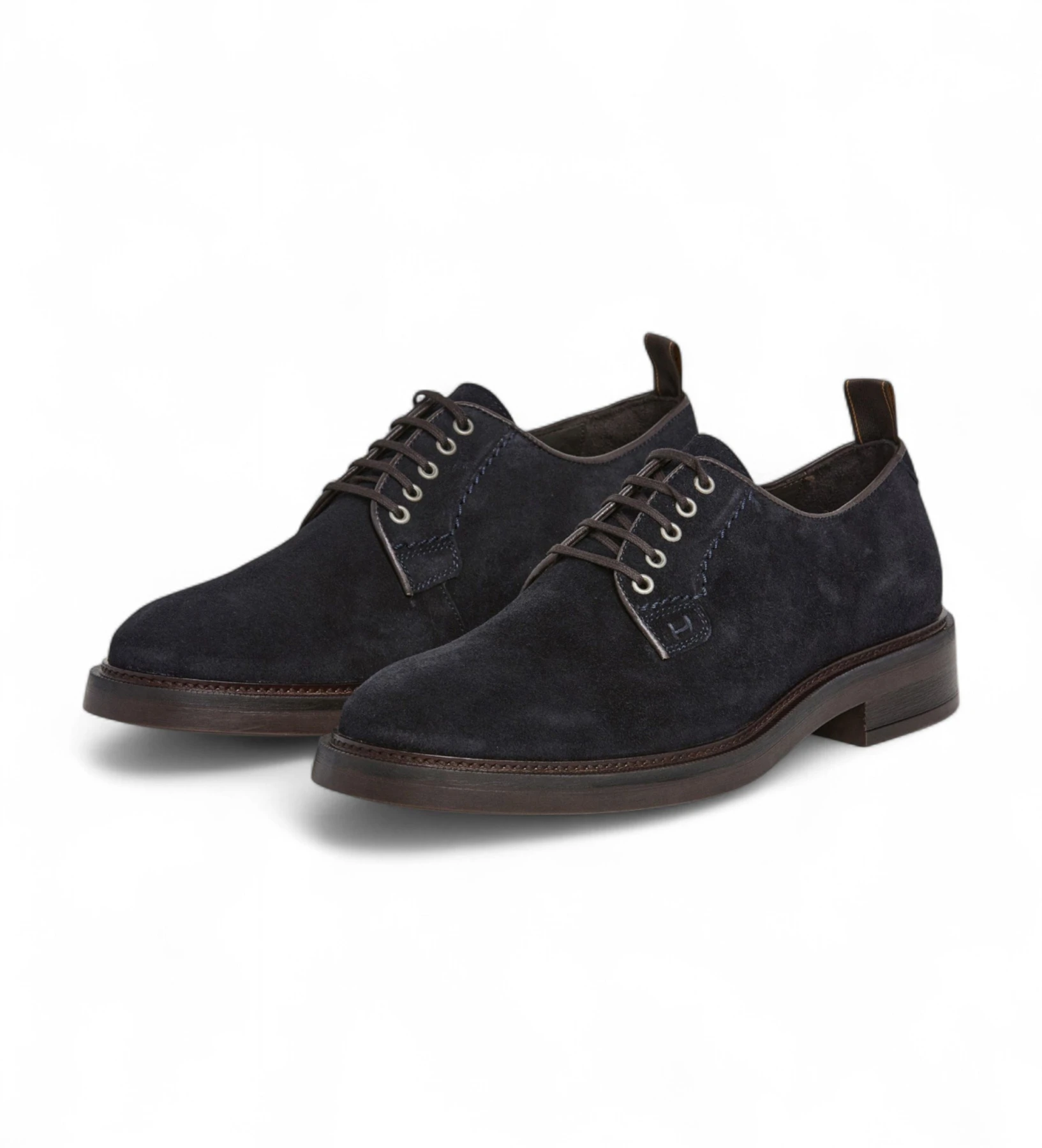 Lace-Up Suede Oxfords with Rear Pull Tab Gallery