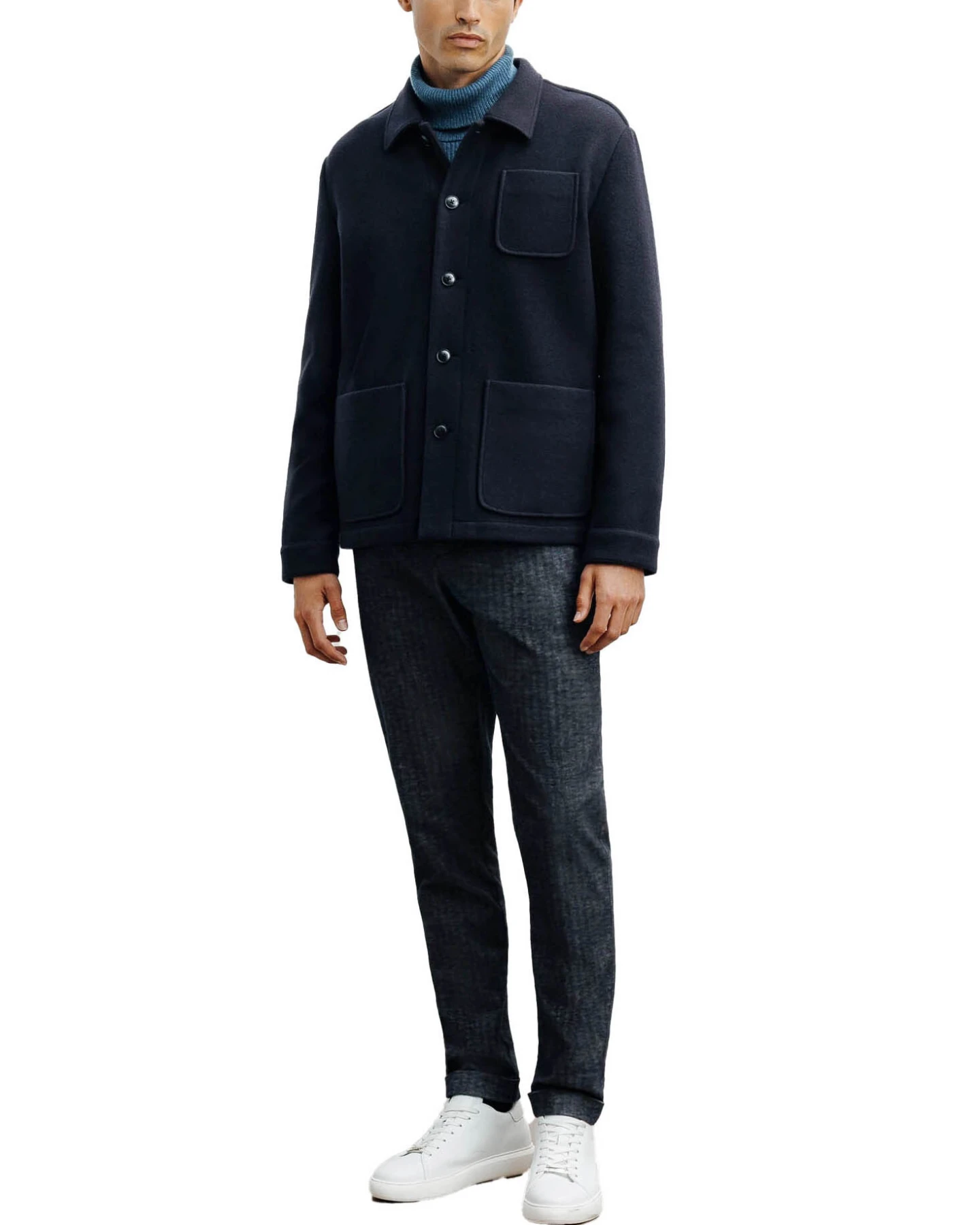 3-Pockets Casual Jacket with Shirt Collar Gallery