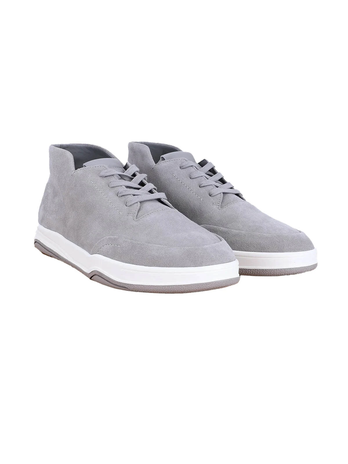 Suede Leather High-top Sneakers with Laces Gallery