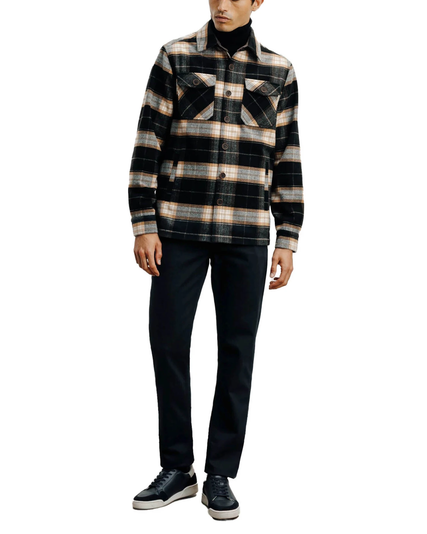 Classic Collar Check Long Sleeved Shirt Gallery