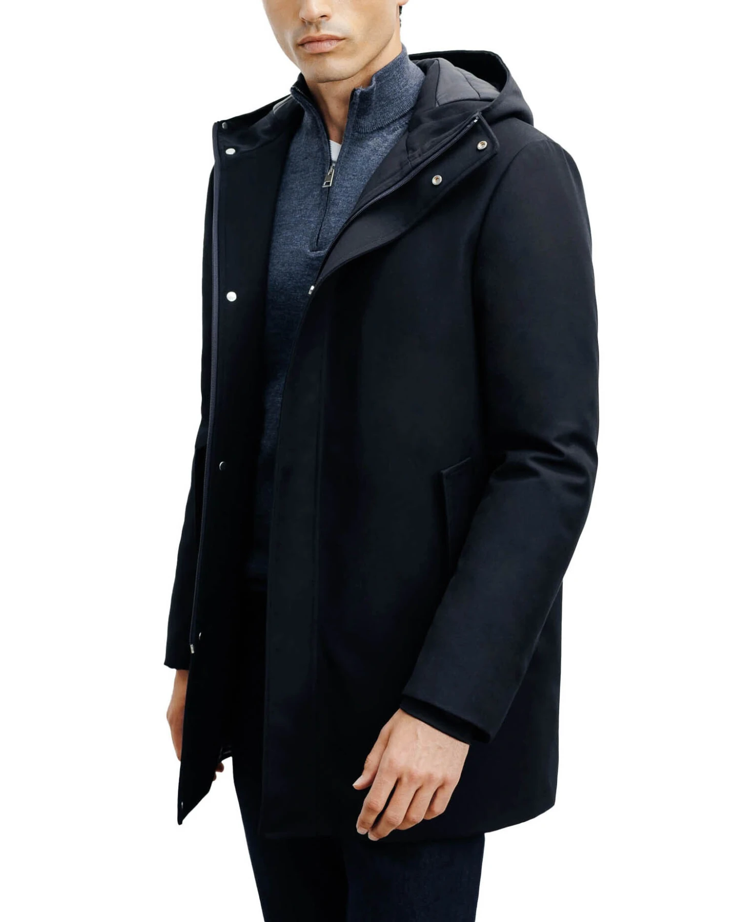 City Parka with Leather patch on the pocket Gallery