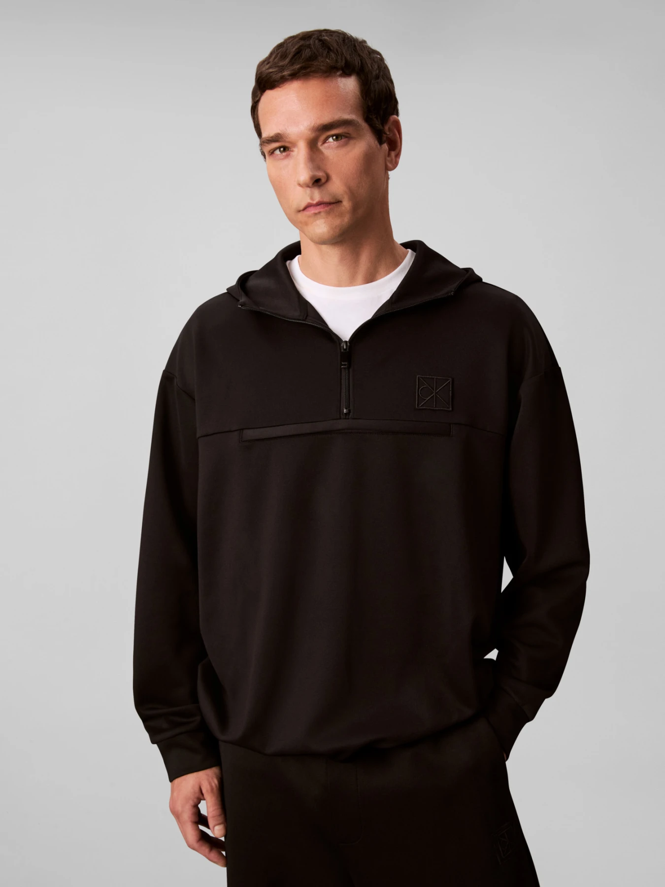 Half-Zip Hoodie with Chest Logo Gallery