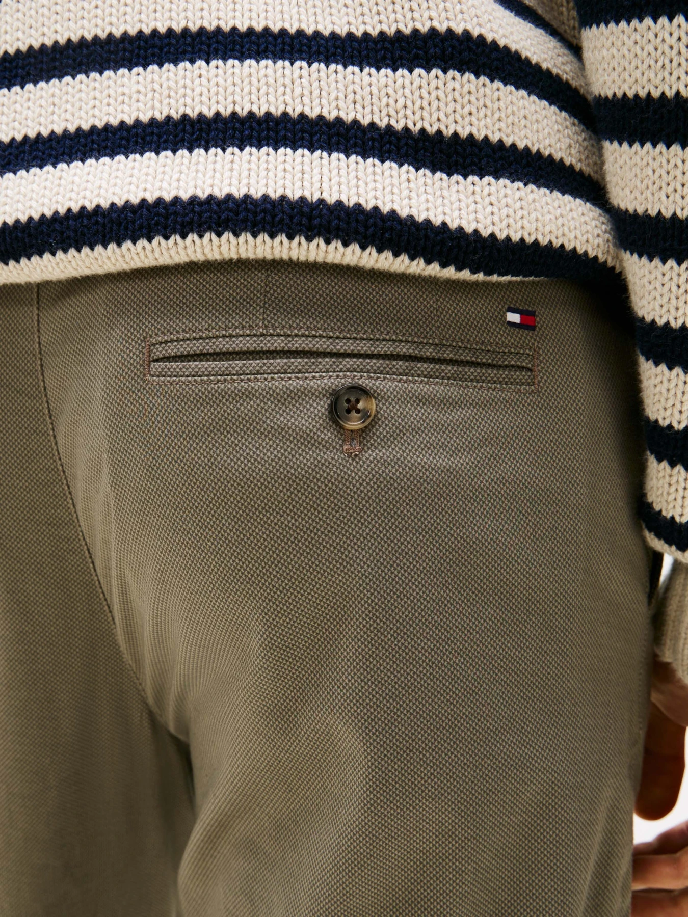 Sporty Denton Print Straight Leg Chinos Gallery