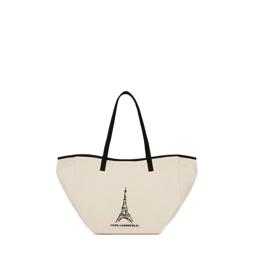 Canvas Tote Bag with Paris Skyline Illustration Gallery