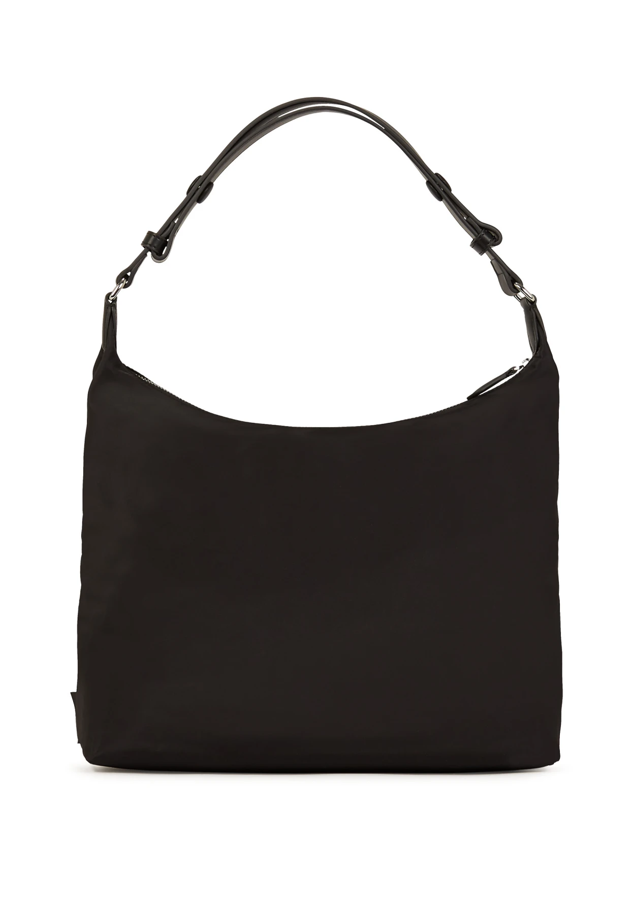 Slouchy Nylon Hobo Bag with Signature Hardware Gallery
