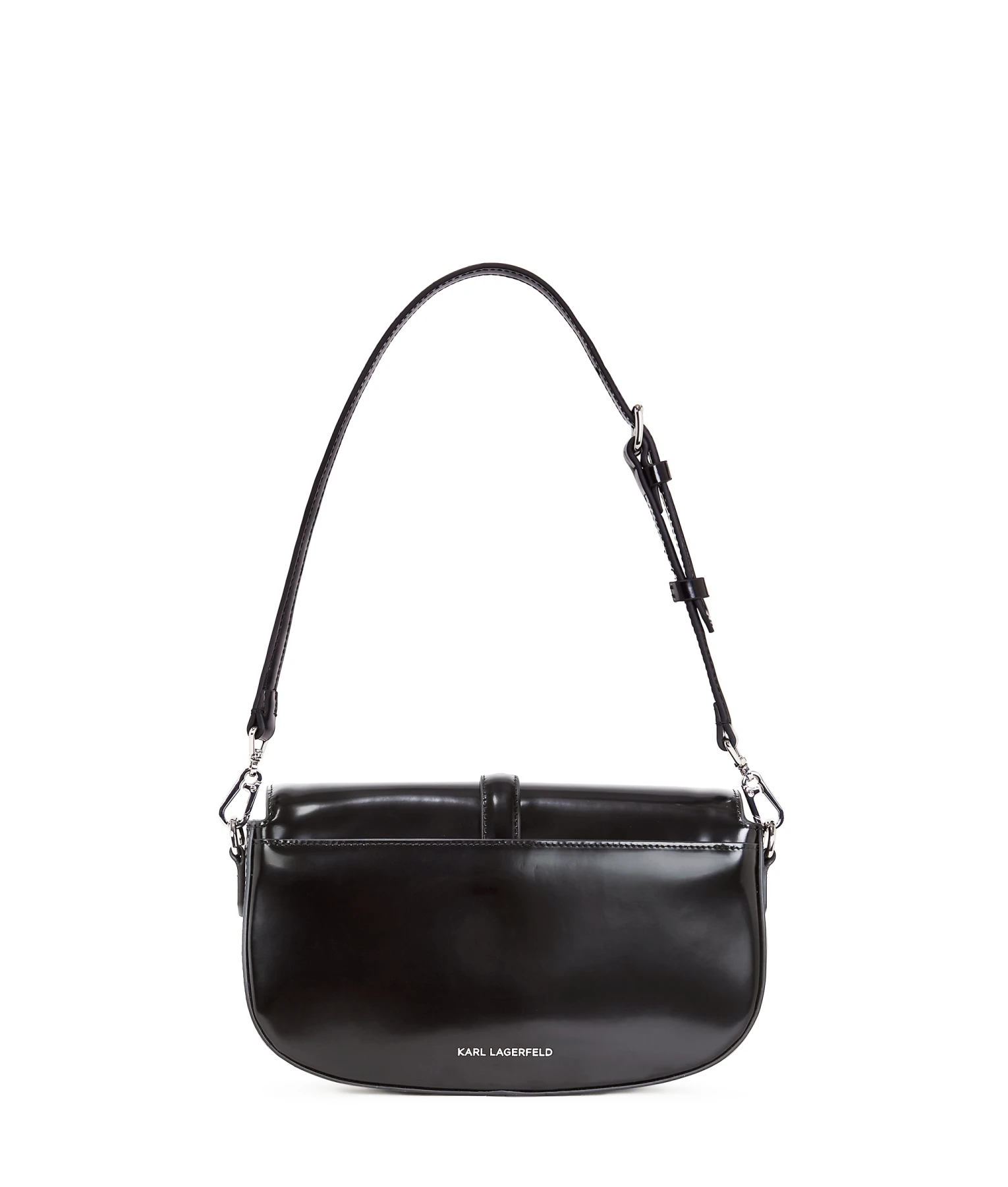 Soft-shiny Leather Padlock Shoulder Bag Gallery