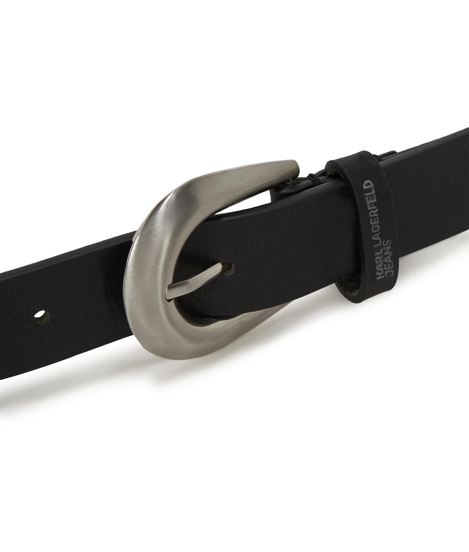 Leather Belt with Silver Buckle Gallery