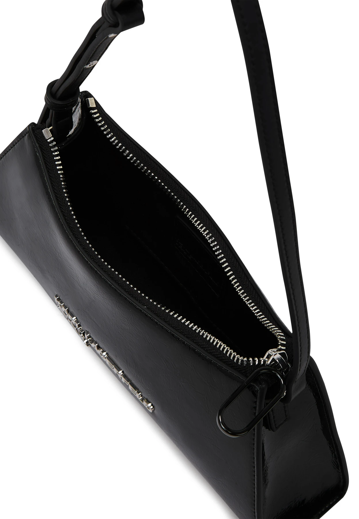 Glossy Leather Trapezoid Shoulder Bag Gallery