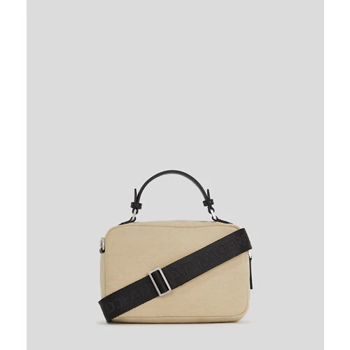 Two-Tone Utility Box Crossbody Bags with Top Handle Gallery