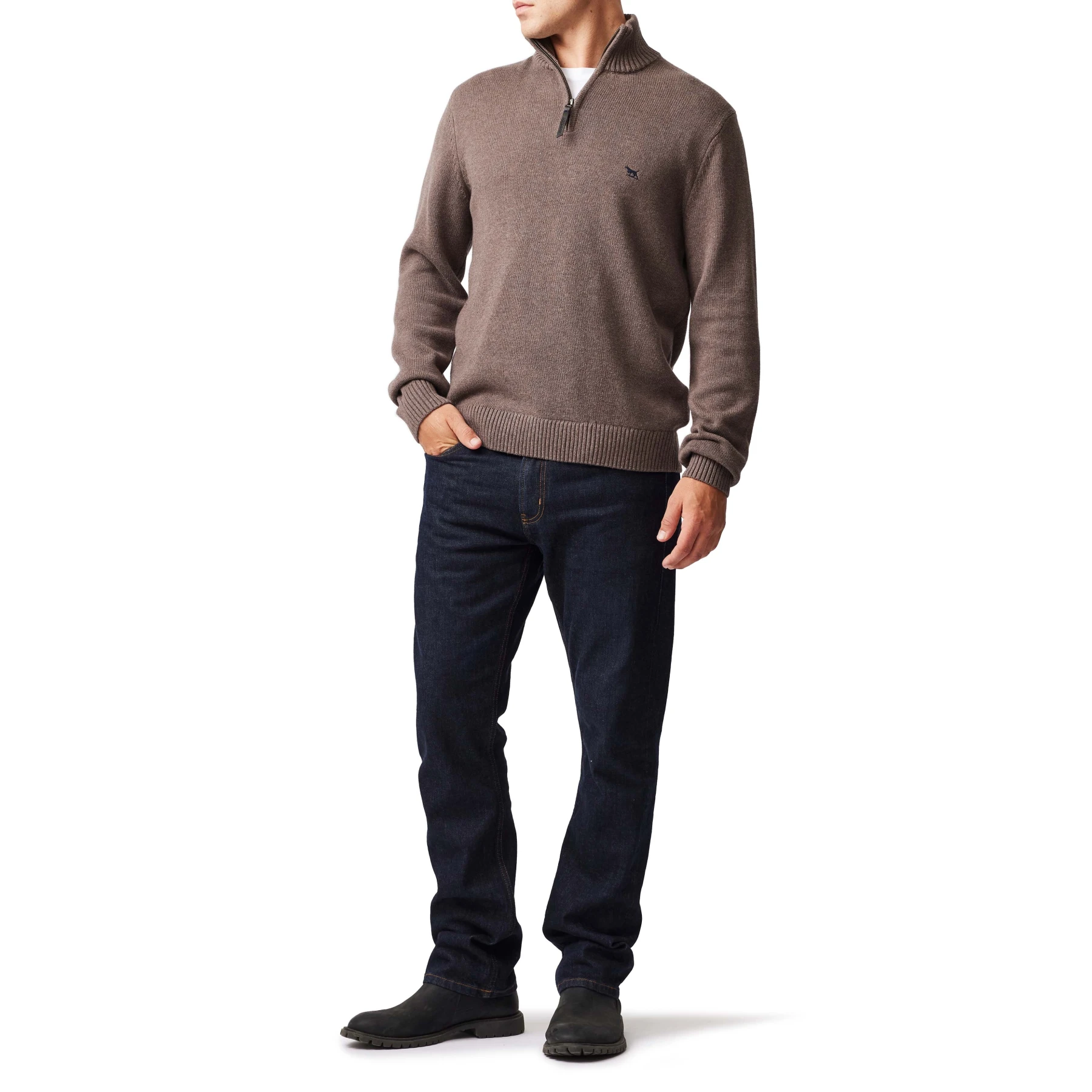 Quarter zip Cotton Sweater Gallery