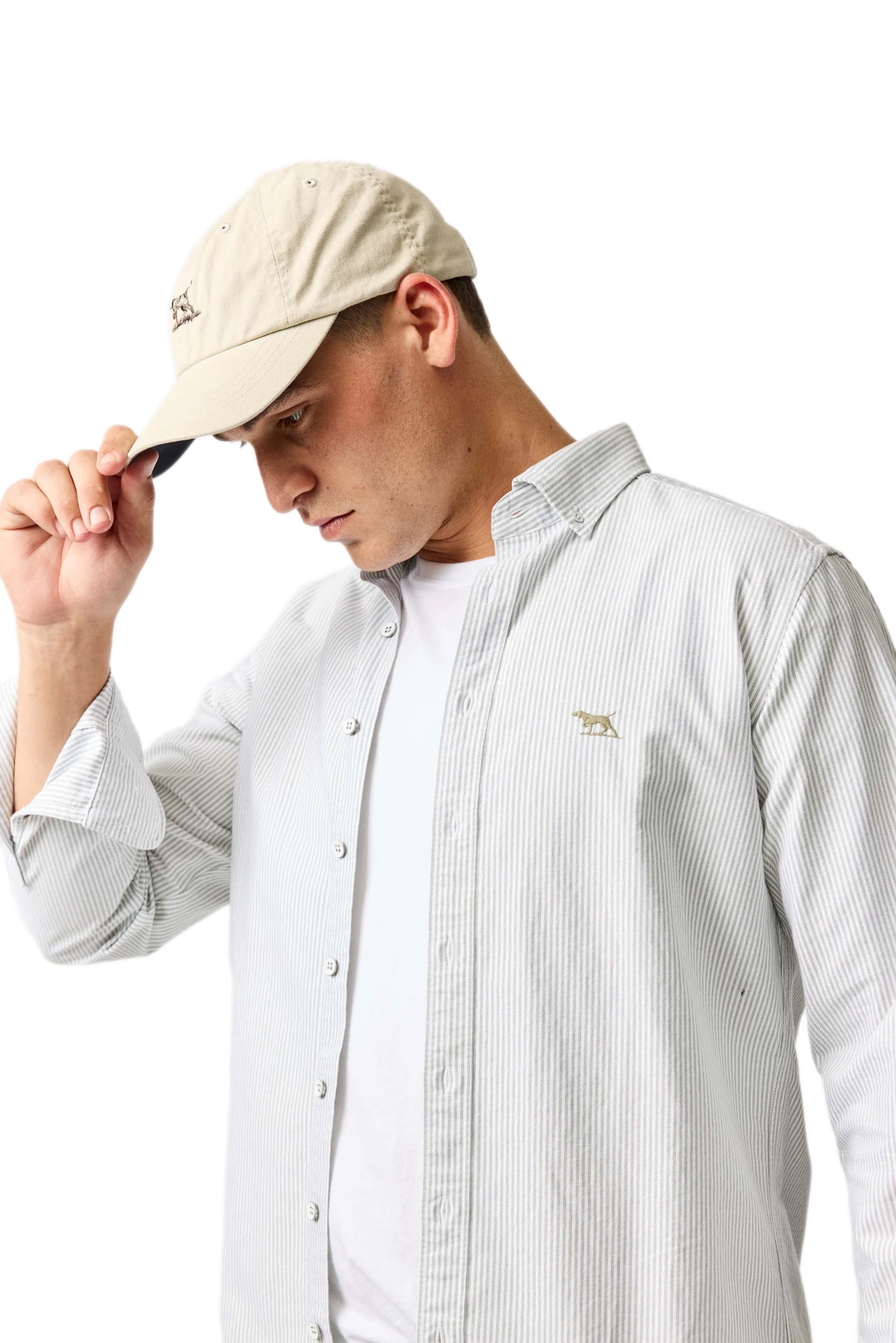 Long-Sleeve Button-Down with Micro-Stripe Gallery