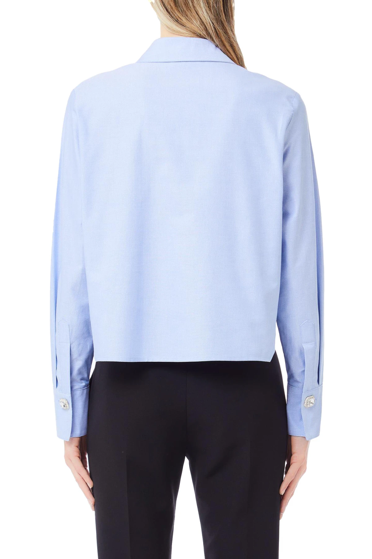 Poplin shirt with rhinestones Gallery