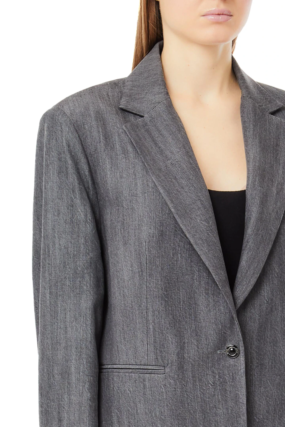 Single-breasted Lyocell Denim Blazer Gallery