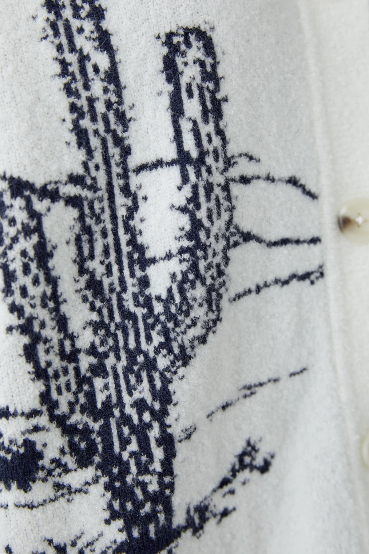 Cardigan with Cactus Scene Print Gallery