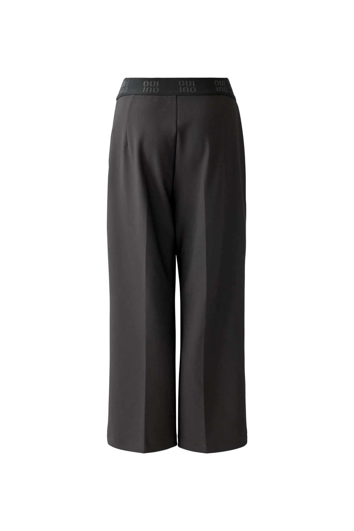 Straight Cut Trousers with Elasticated Waistband Gallery