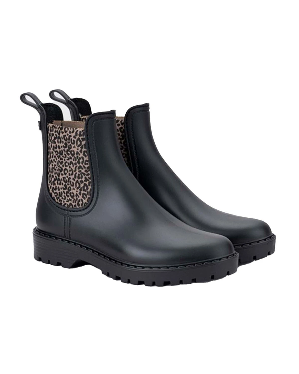 Leopard Detail Waterproof Chelsea Ankle Boots Gallery