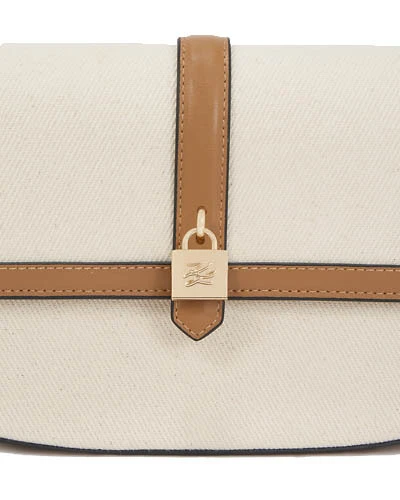 Two-Tone Shoulder Bag with Padlock Gallery