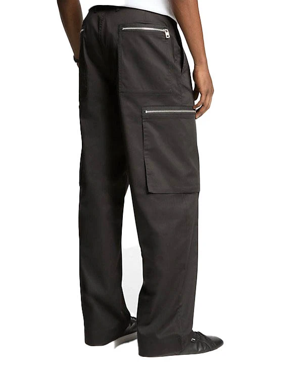 Wide-Leg Woven Zip Cargo Pants Gallery