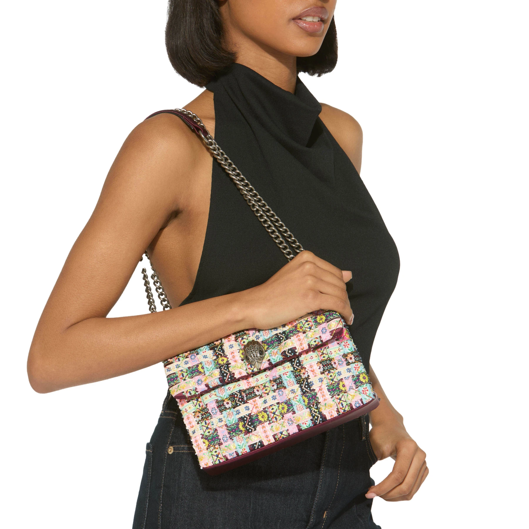 Embroidred Fabrics Medium Kensington Crossbody Bag Gallery