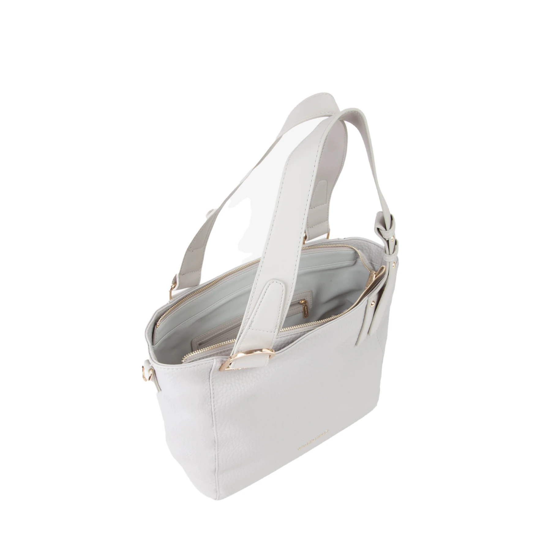 Small Grain-Effect Shopper with Gold Hardware Gallery