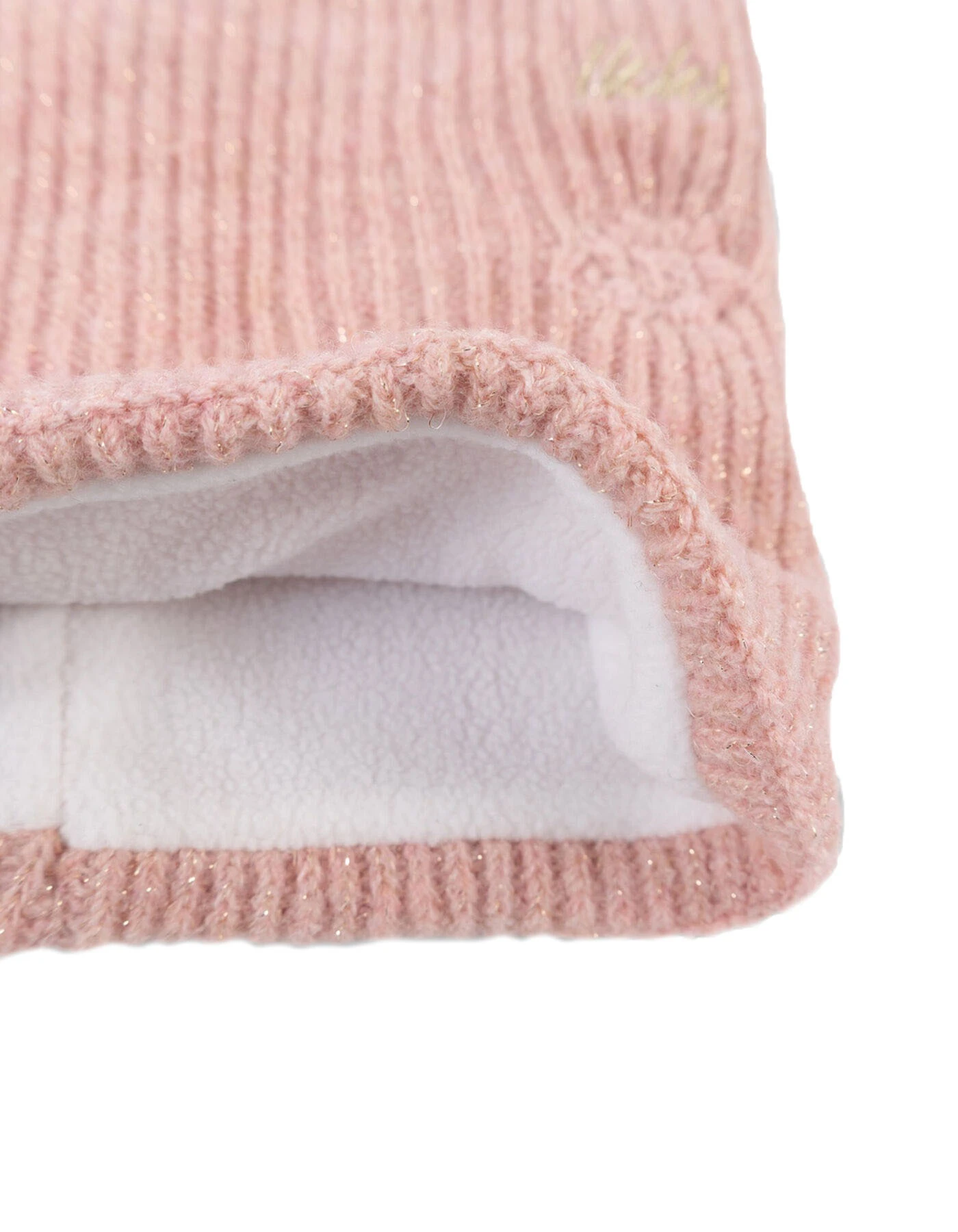 Glittery Knit Snood with Bow Gallery