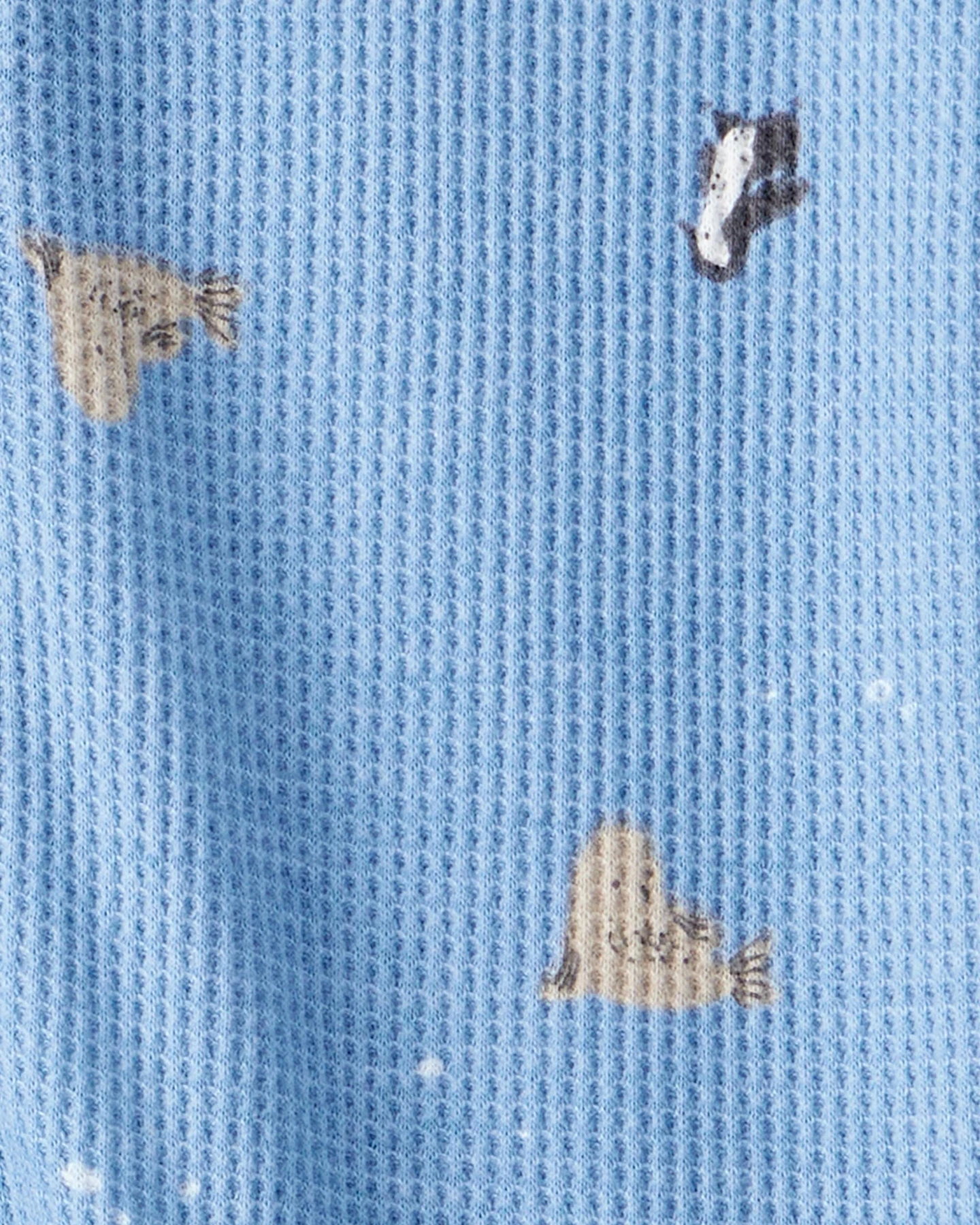 Toddler Boy Arctic Animal Cotton Long-Sleeve Snug Fit 1-Piece Pajamas - Blue Gallery