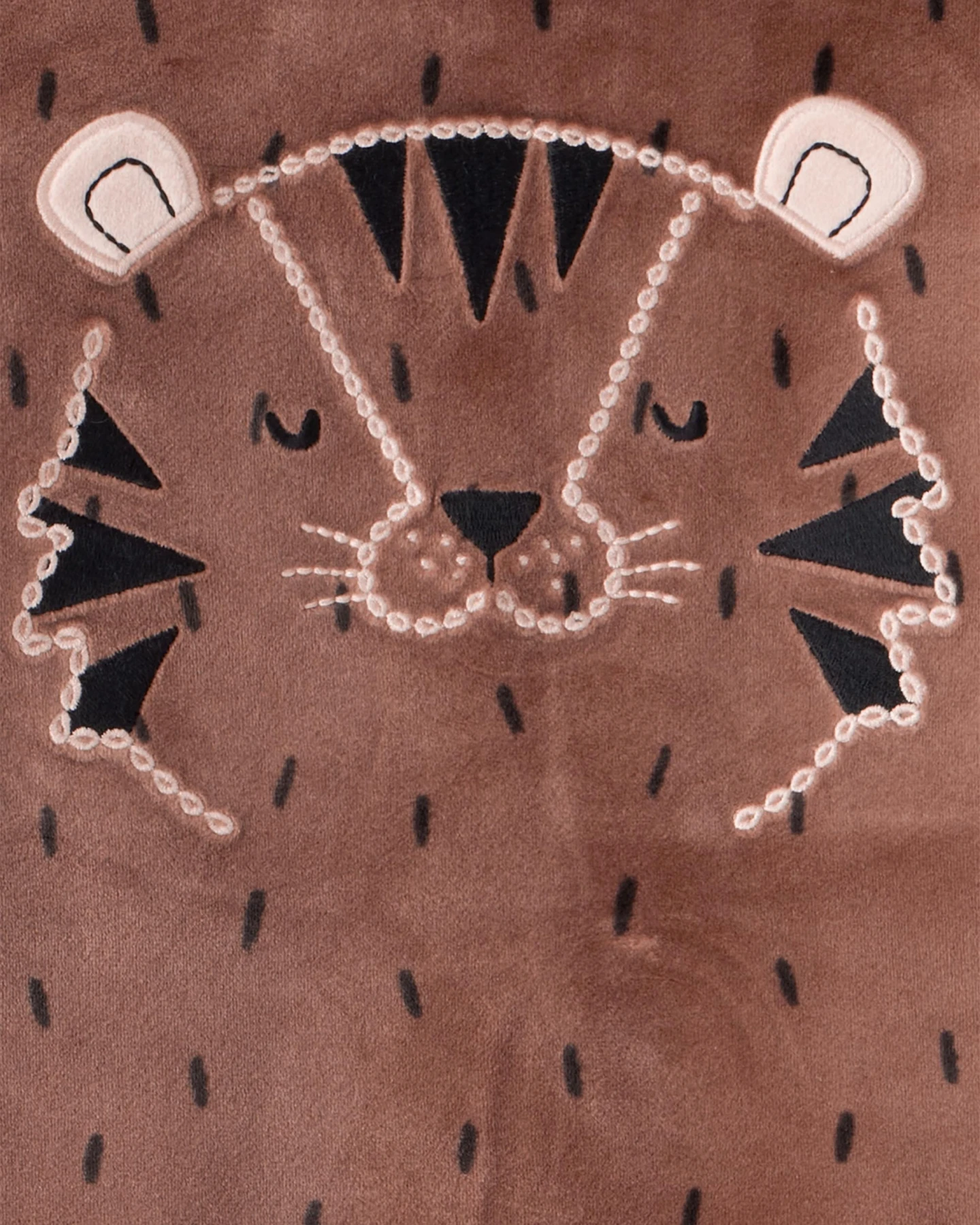 Toddler Boy Tiger Print DreamPlush Long-Sleeve Snug Fit 2-Piece Pajamas - Brown Gallery