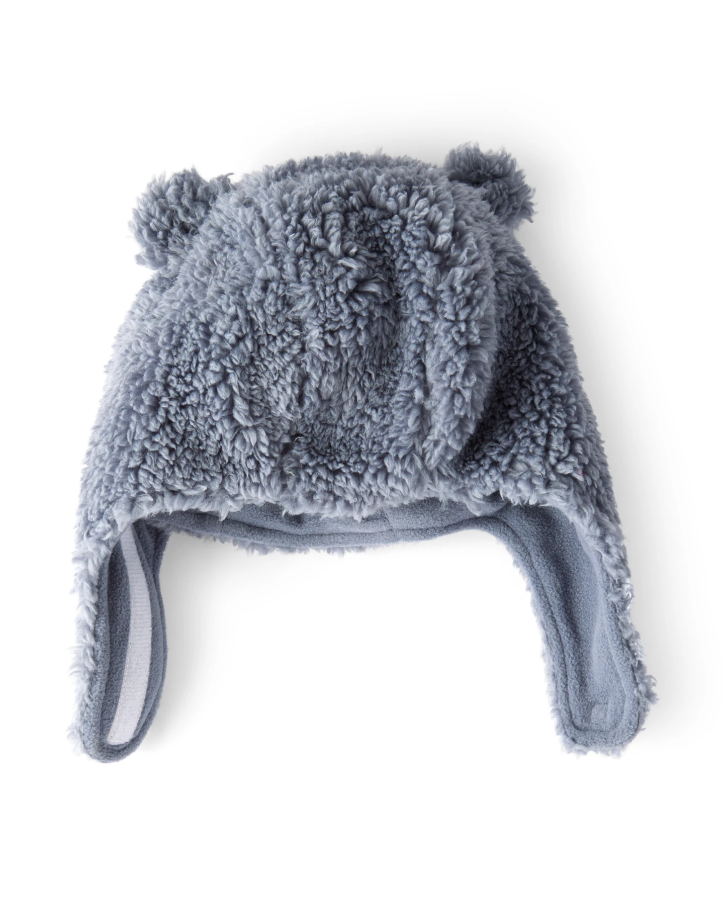 Baby Boy Sherpa Winter Hat & Mittens Set - Blue Gallery