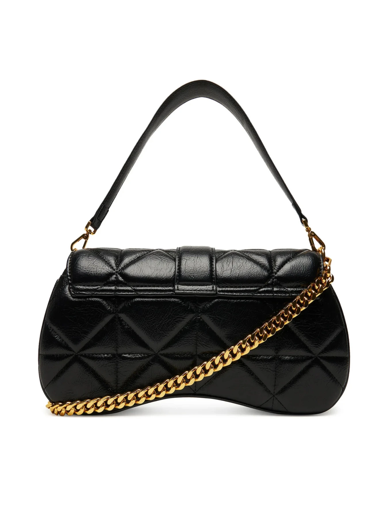 Quilted Snake-Buckle Leather Shoulder Bag Gallery