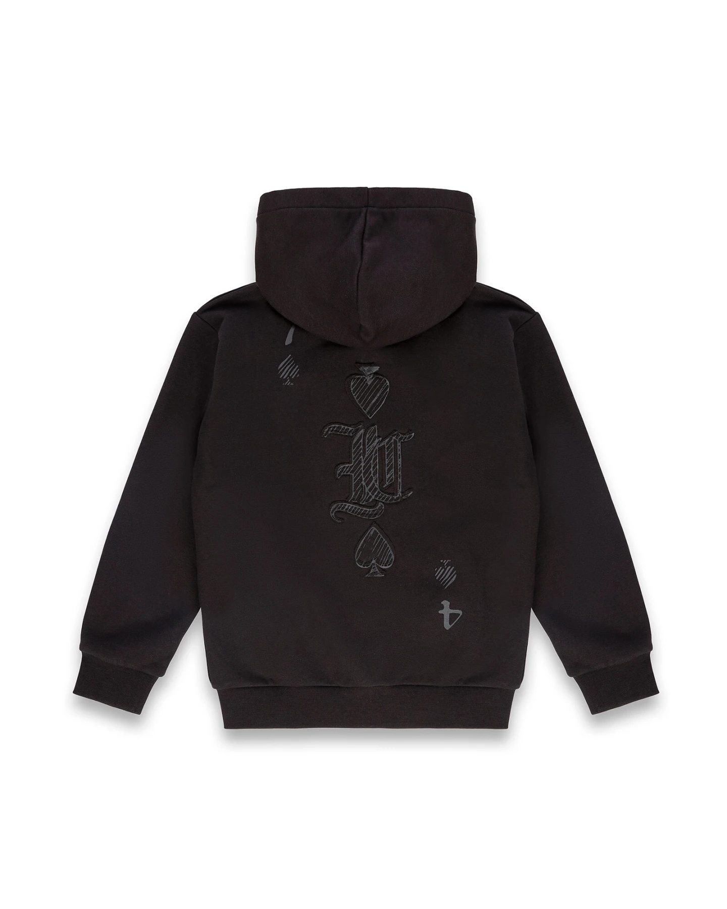 Full-Zip Hoodie with Spade & Heart Graphic Gallery