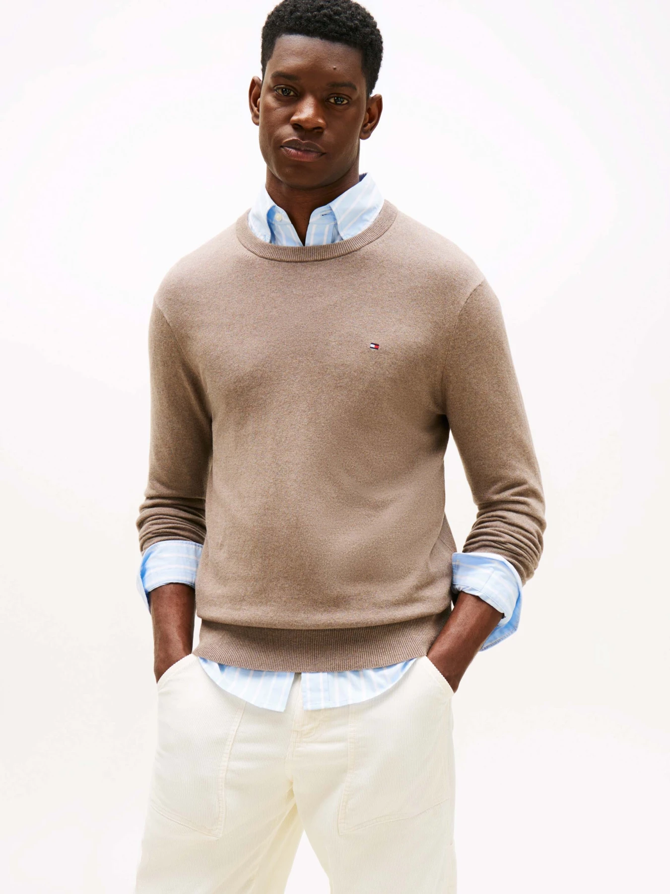 Cotton Cashmere Crew Neck Jumper  Gallery