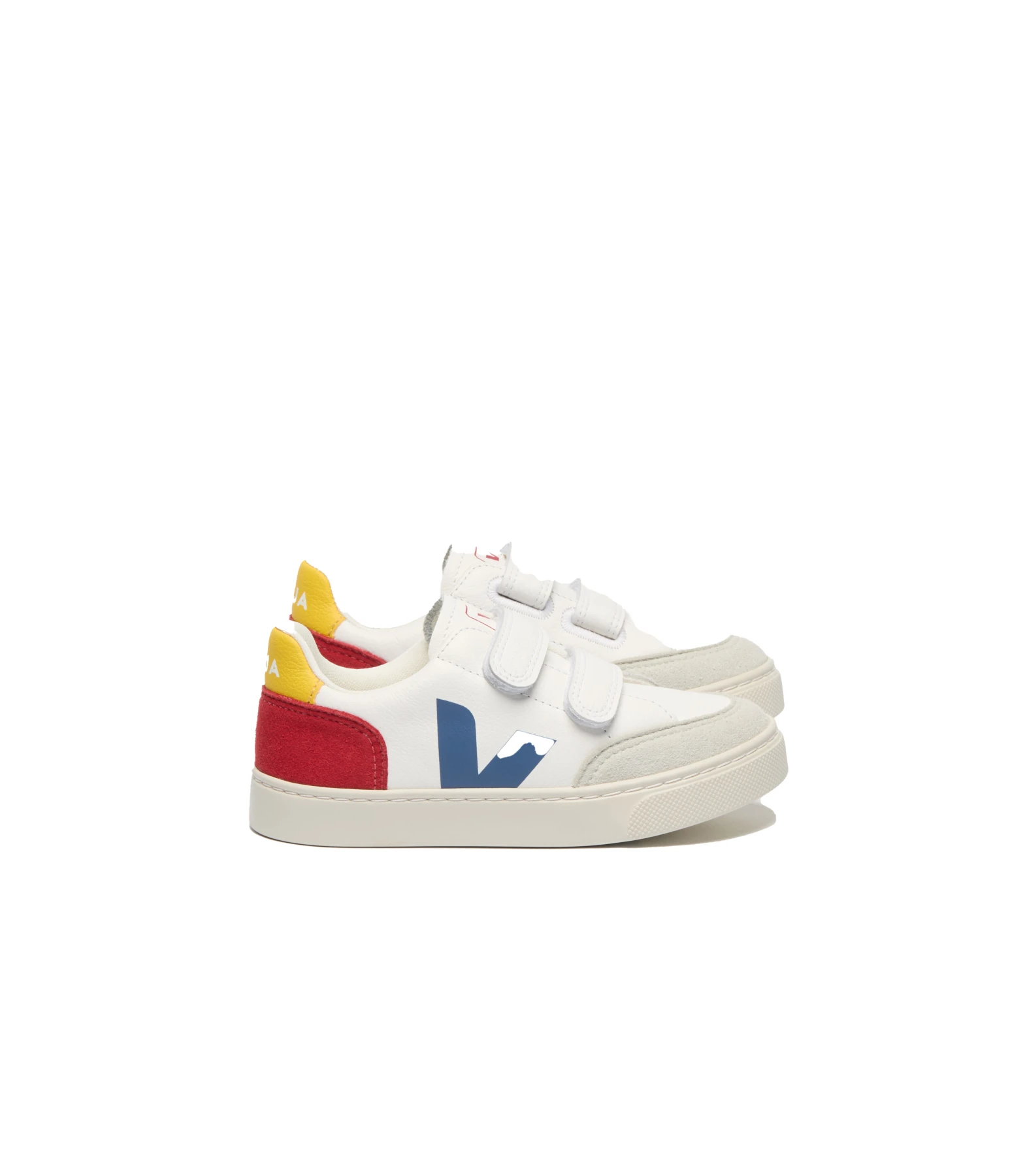 V-12 Velcro Sneakers with Red, Yellow & Blue Accents - Kids Gallery