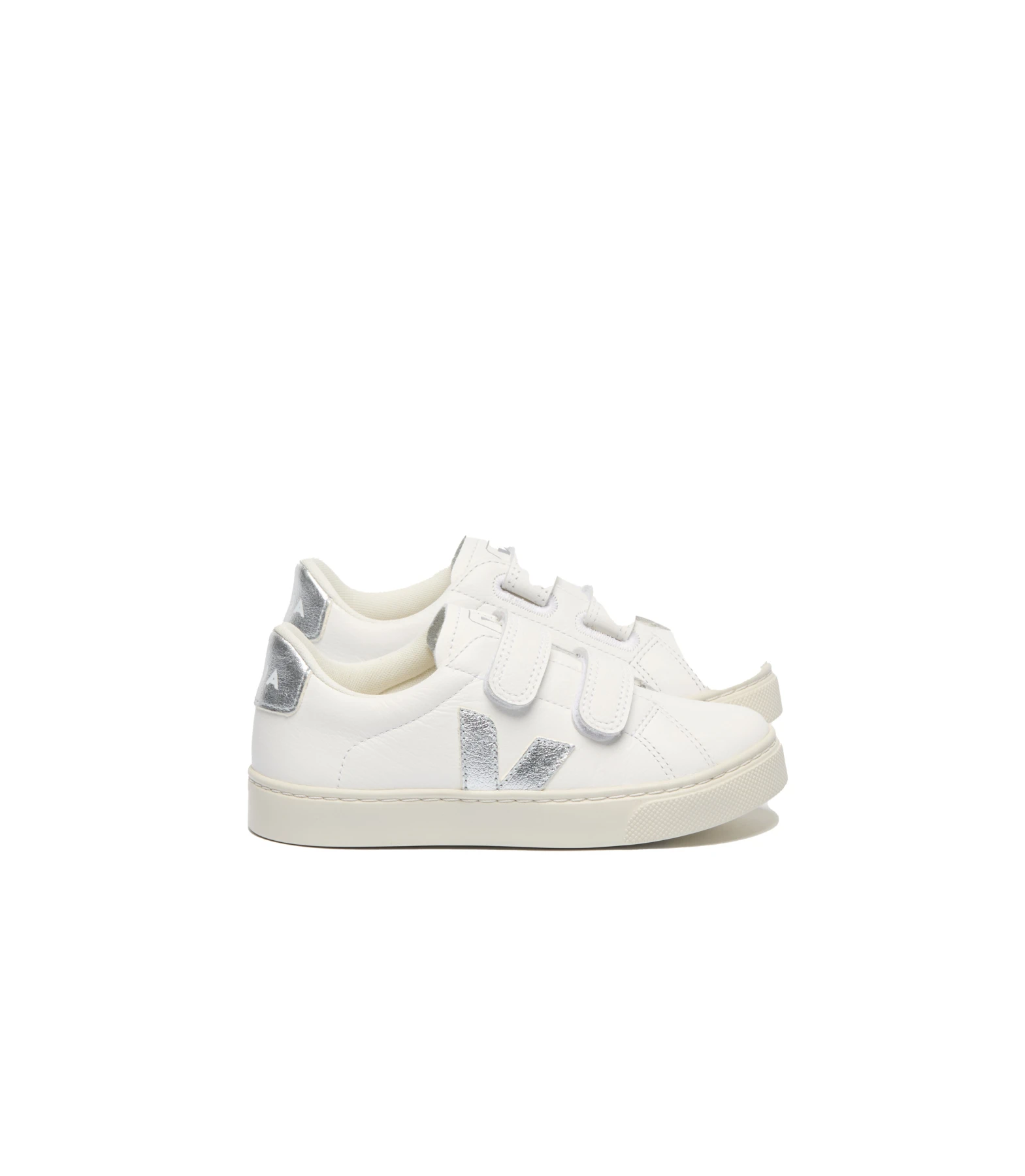 Velcro Sneakers with Silver Logo - Junior Gallery