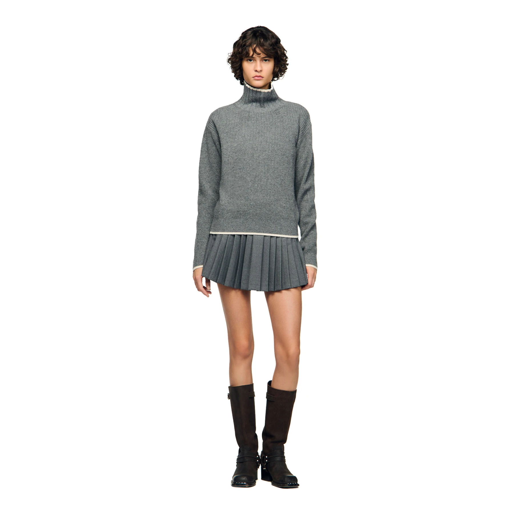 Virgin Wool Pleated Skort Gallery