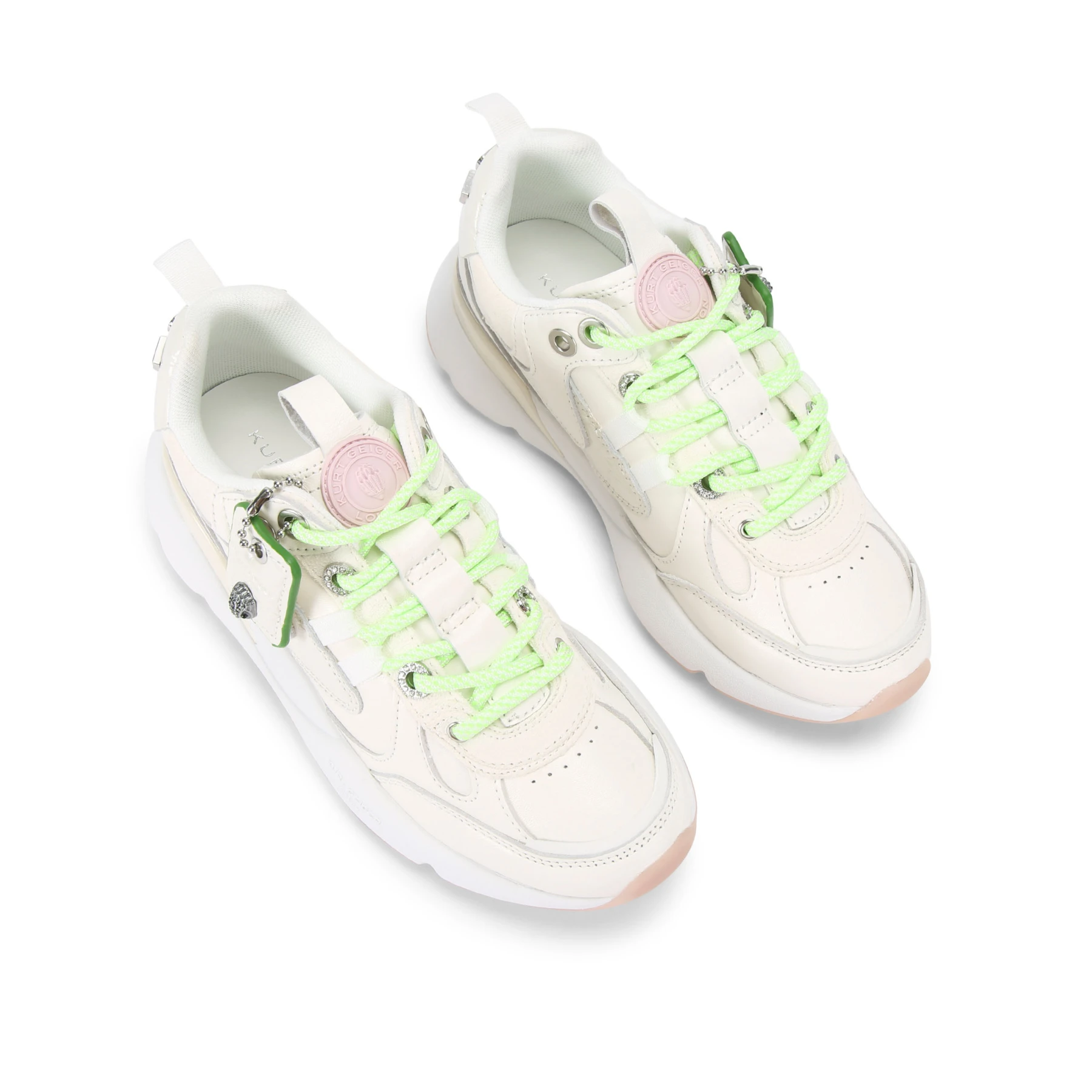 Chunky Sneaker with Neon Green Laces Gallery