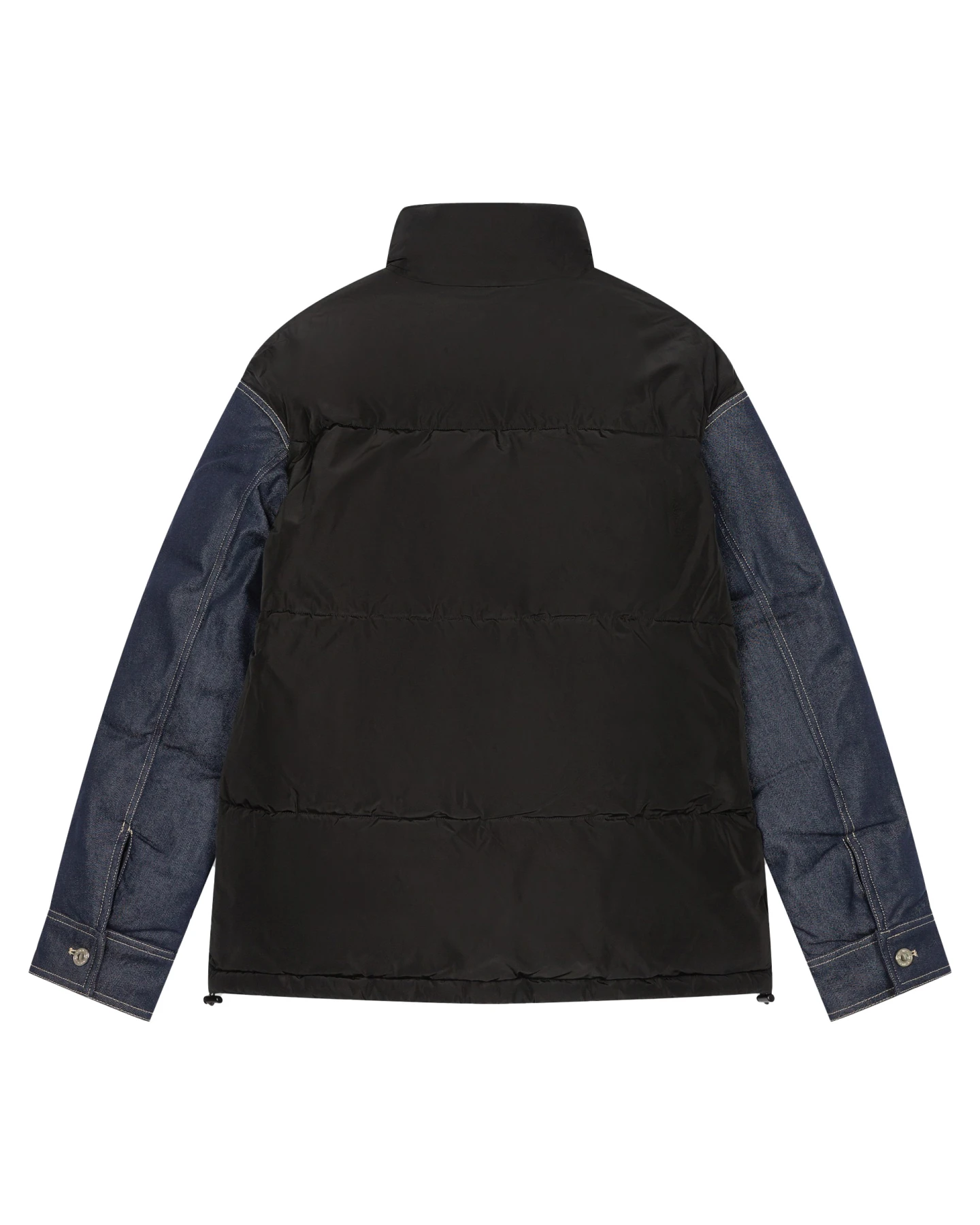 Puffer Jacket with Denim Sleeves and Pocket Gallery