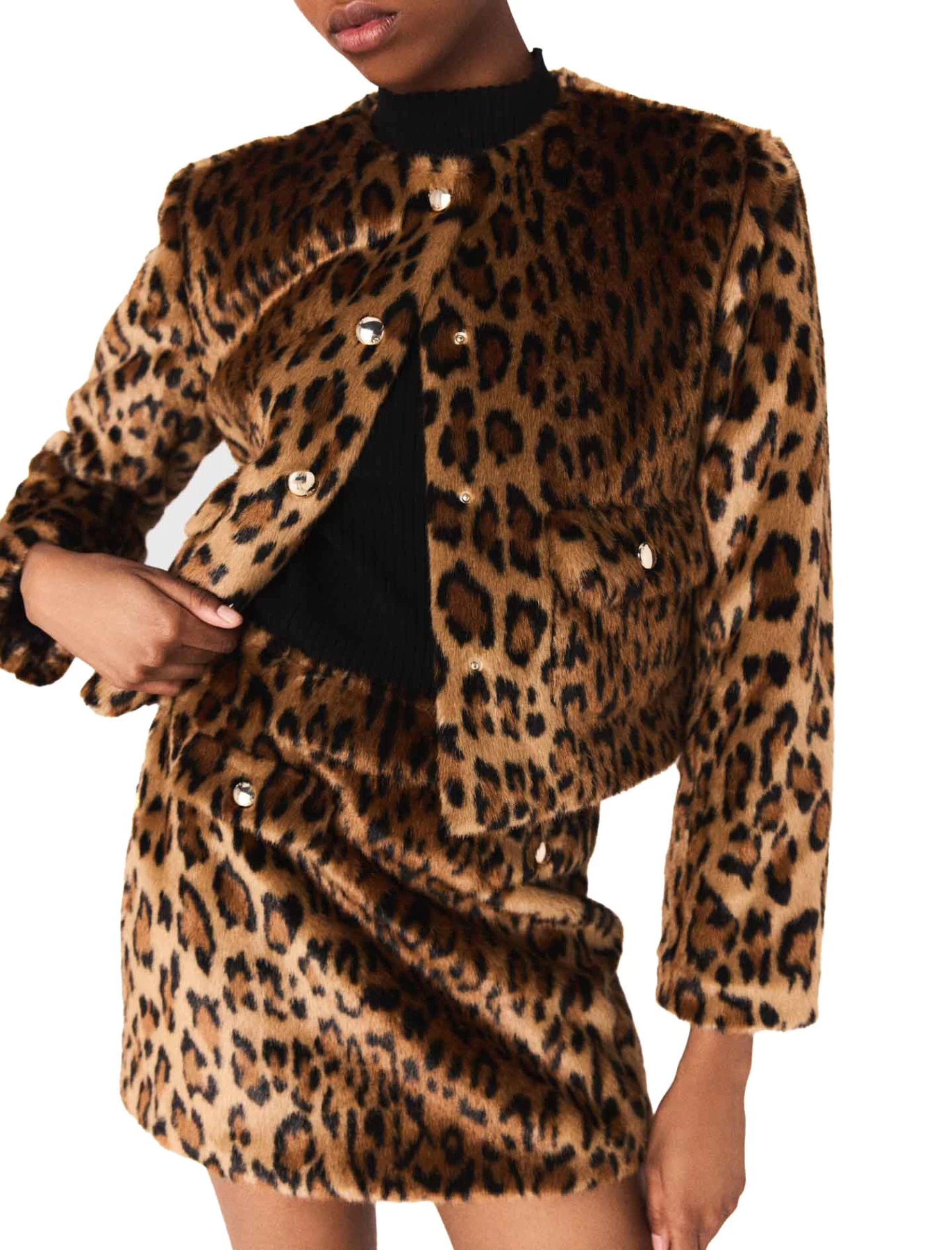 Leopard Faux Fur Jacket Gallery