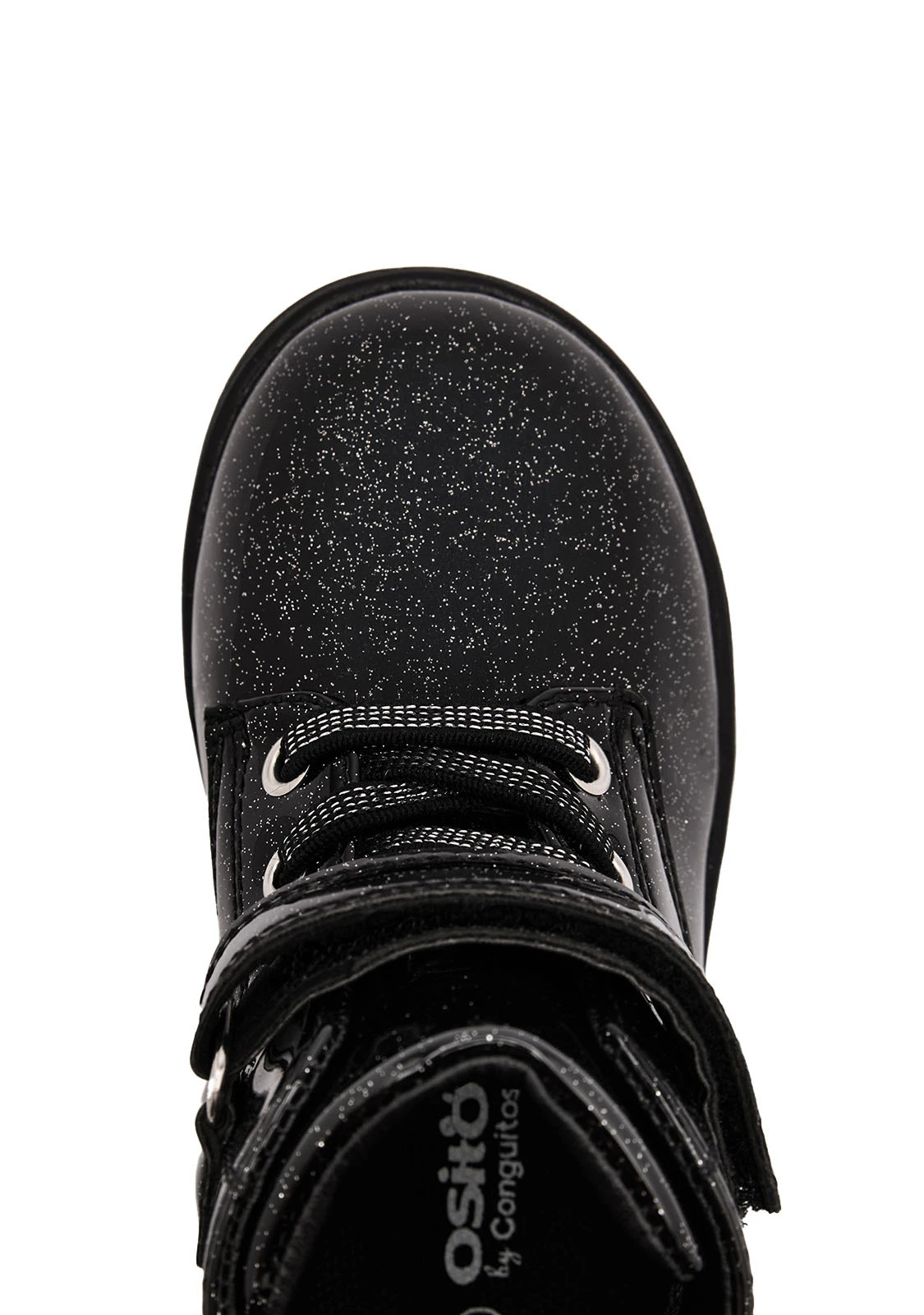 Sparkle Lace-Up Boot with Easy-Close Strap Gallery