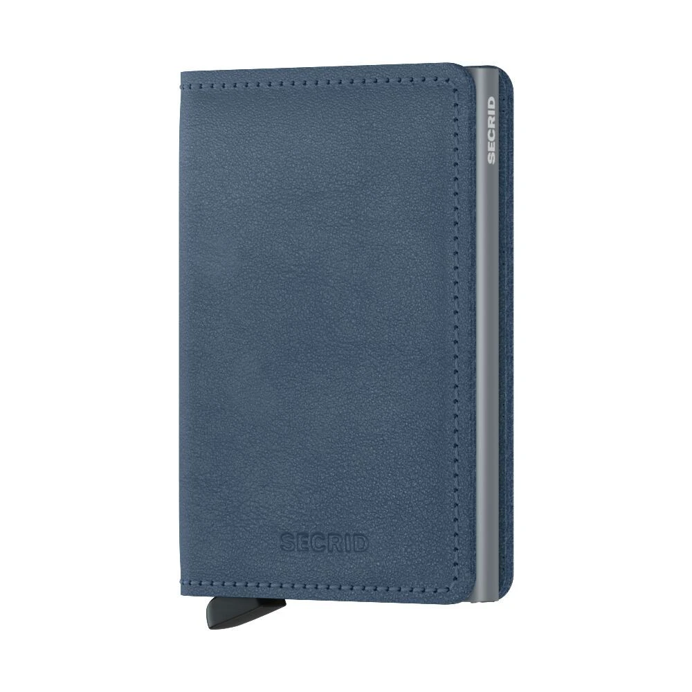 Slim Leather Cardholder - Ice Blue Gallery