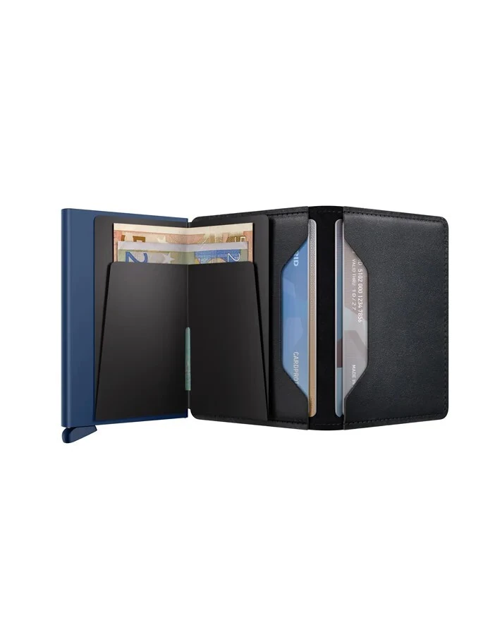Slim Wallet Leather Original Black Navy Gallery